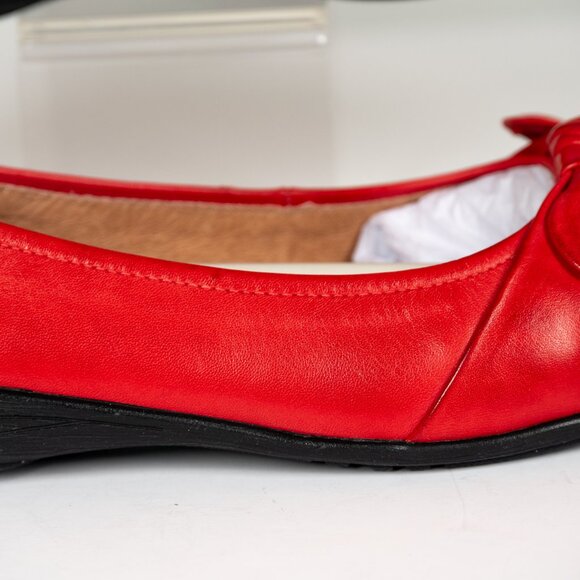 Josef Seibel Fenja 01 Comfy Leather Flats Red Womens Size US 6-6.5 EU 37 NIB - Picture 5 of 11